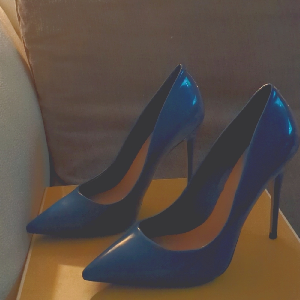 Patent leather pumps